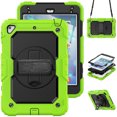 thumbnail image 1 of Case for iPad Mini 5 2019/Mini 4 2015 (5th/4th Generation 7.9 inch) with Screen Protector, 360 Degree Rotating Kickstand Hand Strap Shockproof Cover with Shoulder Strap, Lime, 1 of 7