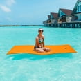 thumbnail image 3 of Gymax 83'' x 26'' 3-layer Floating Pad Mat Water Sports Recreation Relaxing Orange, 3 of 6