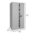 thumbnail image 2 of Sandusky 36"W x 24"D x 72"H 5-Shelf Storage Cabinet with Recessed Handle, Multi-Granite, 2 of 4