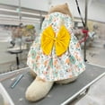 thumbnail image 3 of Floral Pet Dress - Polyester Fabric, Adjustable Snap Buttons, Breathable Mesh, Leash Attachment, Suitable for Small Dogs & Cats, 3 of 4