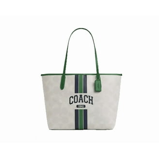 Dempsey Tote 22 In Signature Jacquard With Stripe And Coach Patch