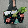 thumbnail image 7 of Christmas Reusable Foldable Laundry Basket Large Capacity Oxford Cloth Grocery Bags Collapsible Bucket Shopping Bag, 7 of 7