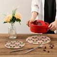 thumbnail image 3 of SKYSONIC Cute Avocado Summer Pot Holders Trivets, 2 Pcs Heat Resistant Trivets,Panda Blinder Pink Cotton Thread Weave Mats for Hot Pads Pans Pot Bowl Teapot for Kitchen Decor, 3 of 7