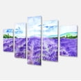 thumbnail image 2 of Lavender Fields Watercolor - Landscape Canvas Art Print, 2 of 3