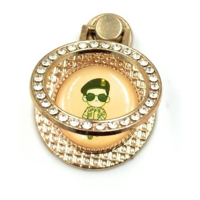 Anillo Para Celular Con Cristales Fashion dorado Genérico fashph001