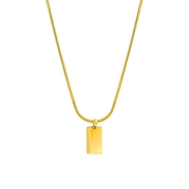 Ruifaya Collar de acero inoxidable Collares Plata Cubo Dorado Ladrillo Q7 Colgante Lote ¡CALIENTE!