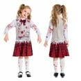 thumbnail image 5 of Glisme Girls Halloween Dresses Stage Performance Plaid Dress Soft Fit Little Girl Princess Dress Size 10-12 Years,White, 5 of 9