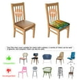thumbnail image 5 of Stained Glass Landscape Seat Covers for Dining Room Chairs Set Of 4,Stretch Printed Washable Chair Seat Cover with Elastic Ties and Button,Removable Waterproof Couch Cushion Covers, 5 of 6