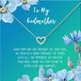 thumbnail image 2 of To My God Mother Mother's Day Gift, Gift for Her, Godmother's Day Gift, Godmother's Gift for Mother's Day, Godmother's Day Necklace and Card[Silver Heart,Blue-Green Gradient], 2 of 4