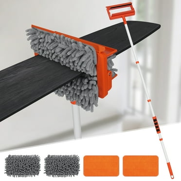 Qaestfy Microfiber Feather Duster with Extension Handle for Cleaning Fan High Ceiling，Ceiling Fan Cleaner Duster Cleaning Tool，Cleaning Squeegee Kit