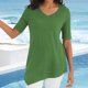 thumbnail image 2 of Moda Mujer Causal V-Cuello Blusa sólida Camiseta de manga corta Tops de verano Fridja  zx3218, 2 of 8