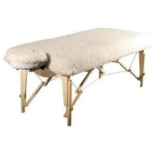 JJ CARE Premium Massage Table Fleece Pad Set - [34x76x6 Massage Table  Wool Cover & 16x17 Fleece Massage Face Cover], 570gsm Padded Massage  Table