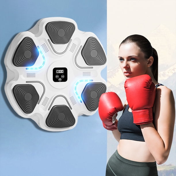 Máquina de entrenamiento con juegos de boxeo inteligente, almohadilla de boxeo electrónica Compatible con Bluetooth, carga USB para deportes de boxeo, reacción de agilidad
