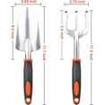 thumbnail image 2 of 2 Piece Heavy Duty Aluminum Alloy Garden Tool Set Hand Trowel 3 Claw Rake Cultivator, 2 of 7