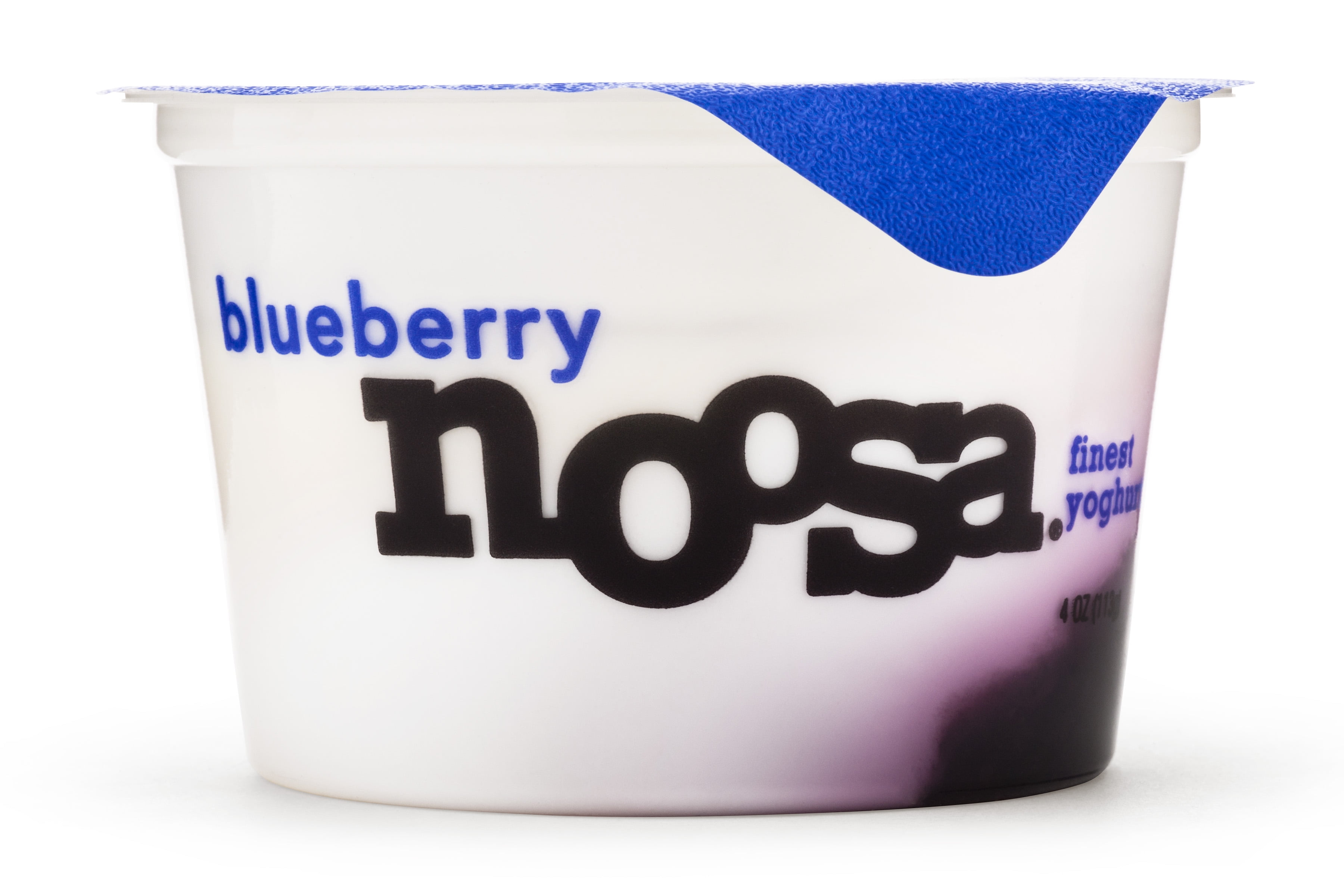 Noosa Yoghurt, Whole Milk Yogurt, Velvety Smooth & Creamy, Blueberry, 4 oz, Pack of 4