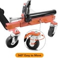 thumbnail image 4 of Kojooin PeakPursuit Car Dolly Set of 2, 1500LBS Capacity Wheel Dolly with Hydraulic Tire Jack and Ratcheting Foot Pedal for Vehicle Positioning for Truck RV Trailer, Orange, 4 of 7