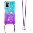 thumbnail image 3 of Funda para Xiaomi Redmi Note 10S 4G/Note 10 4G Brillantina Líquida Divertida Reluciente y con Cristales en Movimiento Cuerpo Cruzado con Cordón Ajustable, 3 of 5