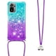 thumbnail image 3 of Funda para Xiaomi Redmi Note 10S 4G/Note 10 4G Brillantina Líquida Divertida Reluciente y con Cristales en Movimiento Cuerpo Cruzado con Cordón Ajustable, 3 of 5