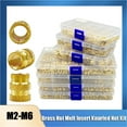 thumbnail image 3 of Insert Nut Set Brass Hot Melt Knurled Nut Thread Heat Molding Double Twill Injection Embedment Copper Nut 3D, 3 of 7