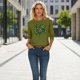 thumbnail image 5 of TaTaai Women St. Patrick's Print Loose Black Crew Neck 3/4 Sleeve Top Fashion Casual T-Shirt Ladies Spring Holiday Wear Lightweight Breathable Non-See-Through No Fading Stylish Top Gift, 5 of 7