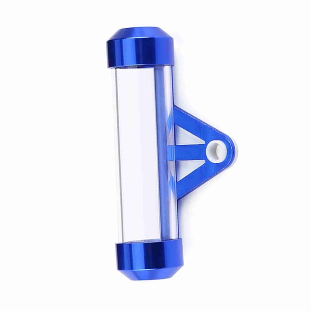 M Buder Tubo De Disco De Impuestos Para Motocicleta Universal Soporte Cilíndrico Impermeable Marco De Aleación De Aluminio Y Vidrio Orgánico Alta Calidad Modificación Azul
