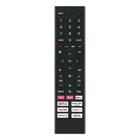 Allimity ERF3A80 Replaced Remote Control Compatible with Hisense UHD Smart TV 43A6FGTUK 50A6BGTUK 55A6CGTUK 58A6EGTUK 65A6GTUK 75A6GTUK