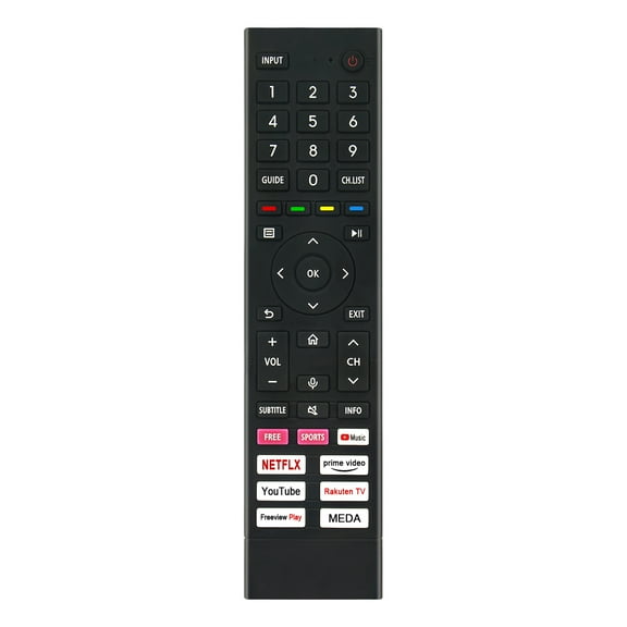 Allimity ERF3A80 Replaced Remote Control Compatible with Hisense UHD Smart TV 43A6FGTUK 50A6BGTUK 55A6CGTUK 58A6EGTUK 65A6GTUK 75A6GTUK