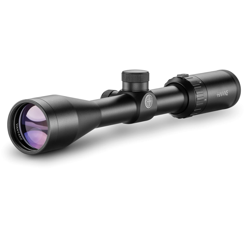 HAWKE Vantage 3-9x40 30/30 Reticle Riflescope with Match Mount 1in Medium Weaver Scope Rings (14120+22113)