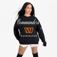 thumbnail image 4 of Women's Gameday Couture Black Washington Commanders Legacy Club Premium Fleece Drop Shoulder Oversized Sweatshirt, 4 of 6