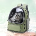 thumbnail image 1 of Cat Carrier Backpack for Cat & Small Dog Portable Transparent for Hiking Green, 1 of 8