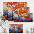 thumbnail image 4 of Designart ' Orange Autumn Landscape With Little Road III ' Traditional Canvas Wall Art Print, 4 of 4