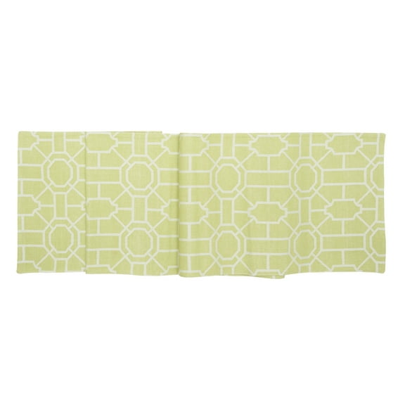 Colonial Williamsburg Trellis Peridot Table Runner 13" x 72"