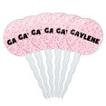 thumbnail image 1 of Gaylene Cupcake Picks Toppers - Set of 6 - Pink Speckles, 1 of 1