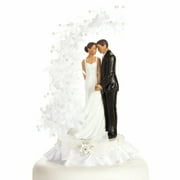 Pearl Side Arch African American Cake Topper