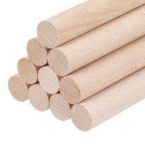 Wooden Dowel Rods,(15mm)5/8 x 6 Inch Round Wooden Rod for DIY,Pack of 10