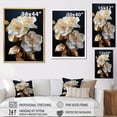 thumbnail image 4 of Designart "Elegance In White And Gold Hydrangea III" Hydrangea Canvas Wall Art, 4 of 7