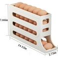 thumbnail image 5 of Egg Holder for Fridge, 4 Tiers Auto Egg Organizer for Refrigerator, Large Capacity Egg Container for Refrigerator Storage 30 Egg, Space-Saving Egg Roller for Refrigerator Kichen Cabinet, 5 of 5