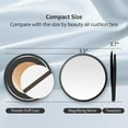 thumbnail image 4 of Round 30X Magnifying Mirror, 3.5 Inch Magnified Mirror with 2 Suction Cups, Compact Magnifying Mirror and Tweezers, 30X Magnification Travel Makeup Kit for Shaving,Blackhead Blemish Removal, 4 of 5