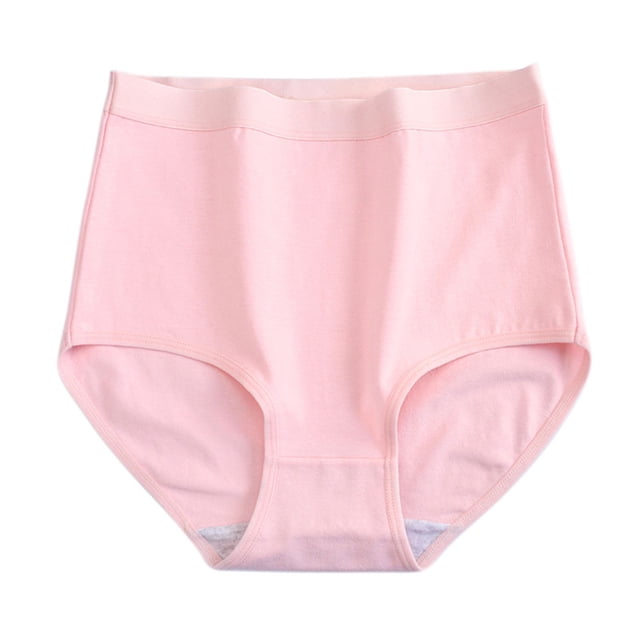 Puntoco Ropa interior para mujer, calzoncillos de talle medio, transpirables, de color liso, a la moda para mujer
