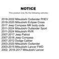 thumbnail image 2 of TOR Front Lower Rearward Suspension Control Arm Bushing Pair for Car Mitsubishi Jeep RVR Outlander Lancer Patriot Compass Dodge Caliber PHEV Eclipse Cross Sport KTR-102233, 2 of 2