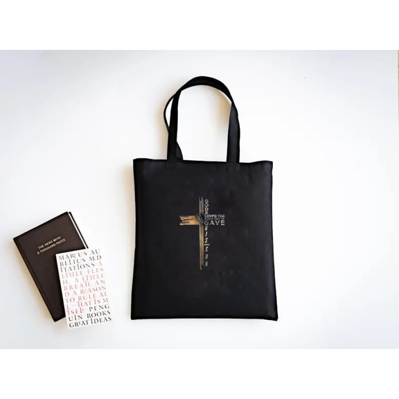 God Gave His Only Begotten Son A Christian Bible Verse Graphic Art Tote Bags