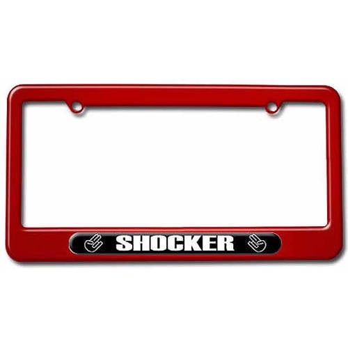 Shocker, Symbol License Plate Tag Frame, Multiple Colors