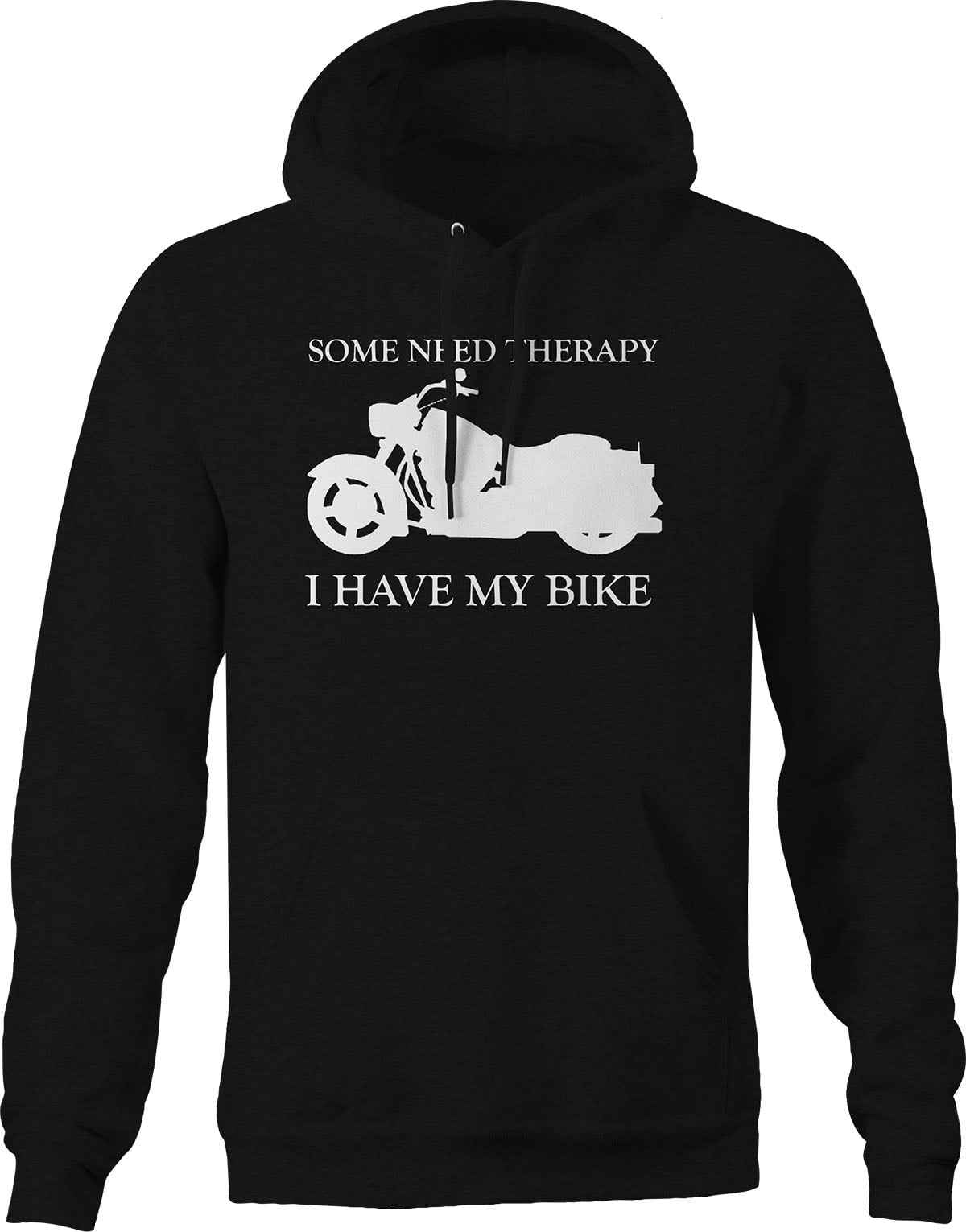 Vintage Motorcycle Some Need Therapy Cruiser Graphic Hoodie for Men