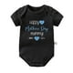 thumbnail image 1 of New Happy 1st Mother's Day Mommy 2023 Newborn Baby Boys Girls Rompers Summer Infant Short Sleeve Bodysuits Mothers Day Gifts0-3M Gao Jinjia LED, 1 of 2