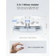 thumbnail image 5 of Cord Organizer Spring Clip Holder - [1 Small Clip Hold 3 Cords] Desk Cable Management Clip Holder, Adhesive Phone Charger Wire Keeper for Desk Nightstand Office Car, Desk Accessories, 3Pcs, 5 of 7