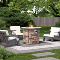 thumbnail image 6 of VENTOPYR Outdoor Propane 32-inch Round Fire Pit Table with Imitation Stone Surface, 6 of 7