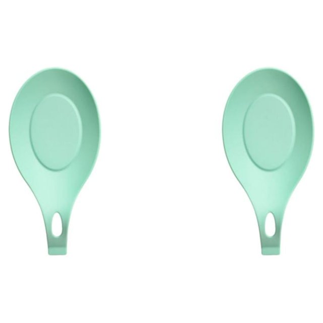 Justharion Exquisite And Practical Silicone Spoon Rest – For Home And Restaurant Teaware Le Creuset Spoon Rest Spoon Rest Kitchen Lake Green 1 2Set