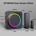 thumbnail image 2 of Timbre de puerta BITIWEND, alarma de apertura de puerta, 600 ml, gama 32 campanillas, 2 of 9