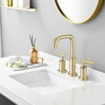 thumbnail image 2 of DUOSONG Widespread Bathroom Faucet 3 Hole 2 Handle Vanity Sink Faucet, Brushed Golden Brushed Gold brass Bath & Faucets Bathroom Sink Faucets, 2 of 7