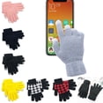 thumbnail image 5 of pares de guantes de invierno para pantalla táctil para mujer, tejido cálido con forro polar, 5 of 5